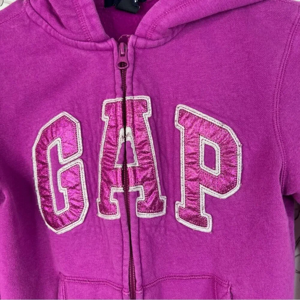 GAP sweater hoodie shiny logo purple Kids Magenta Hoodie